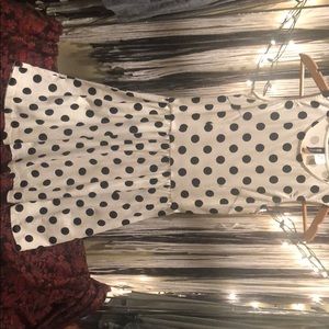 Black and white skater style dress